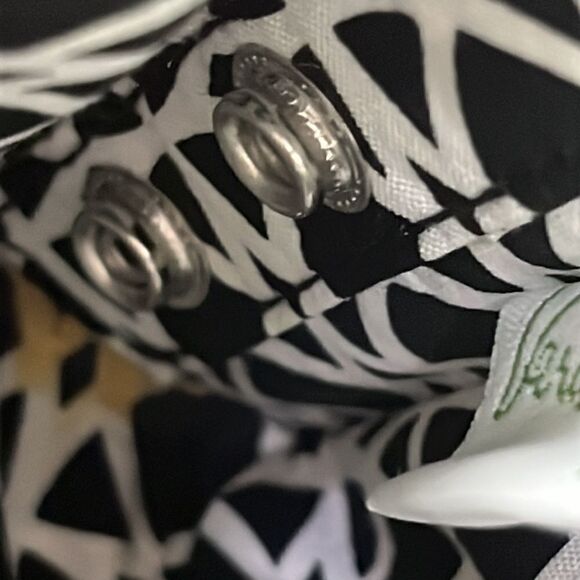 Vera Bradley Night and Day Knot Convertible Shoulder/Clutch Black/Gray/White Bag - Picture 11 of 16